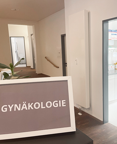 Empfangsbereich der Praxis Gynäkologie Erkrath